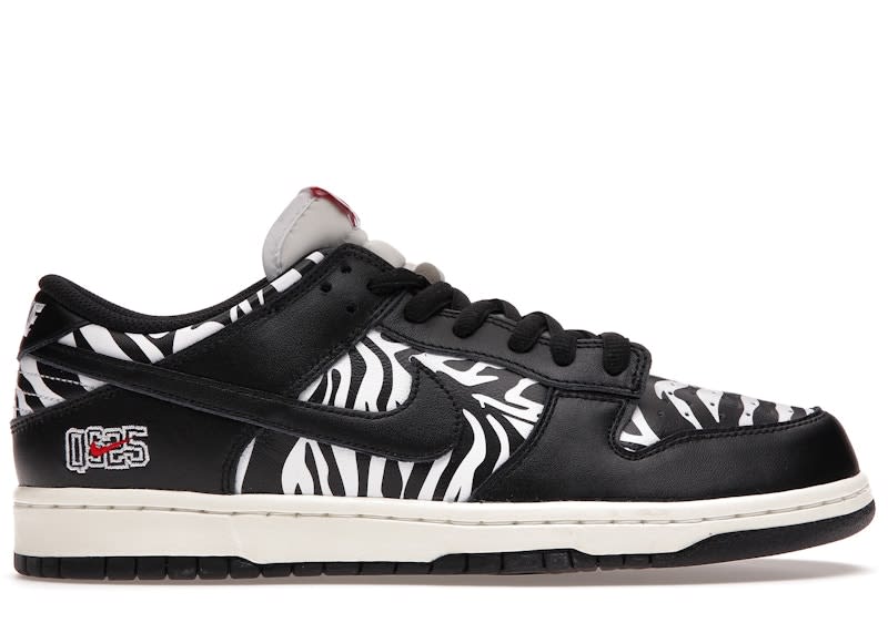 Size 9 Preowned (RB) Nike SB Dunk Low OG QS Quartersnacks Zebra
