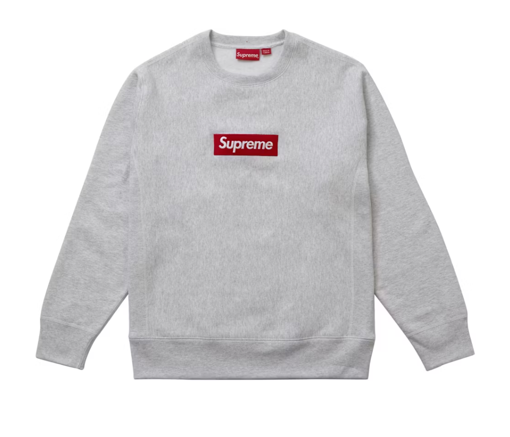 Supreme Box Logo Crewneck (FW18) Ash Grey