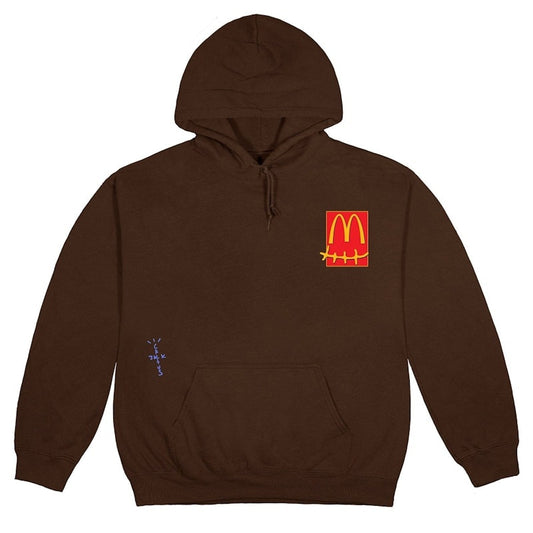 Travis Scott x McDonald's Cactus Pack Sticker Hoodie Brown