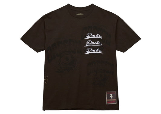 Travis Scott x Mitchell & Ness Oregon Ducks Seal T-Shirt Brown