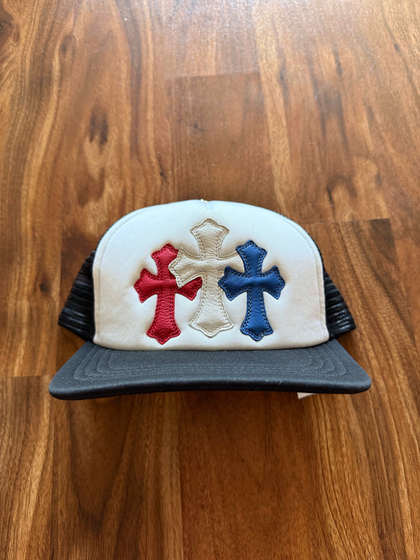 [HY3674] Chrome Hearts Trucker Hat Red/White/Blue