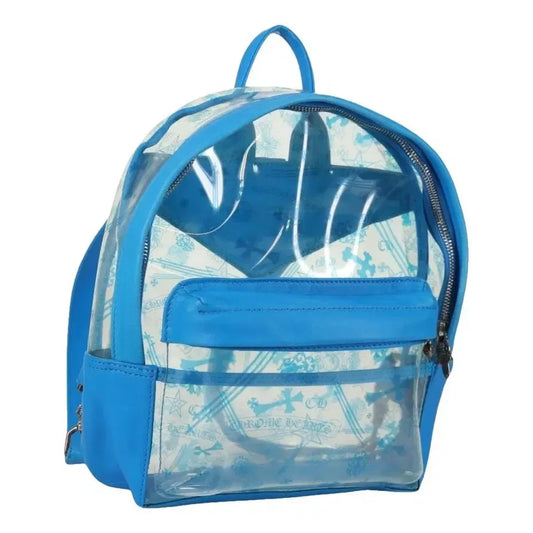 Chrome Hearts PVC BACK TO SCHOOL Backpack Vinyl Leather Blue